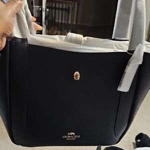 Coach Black Leather Shoulder Bag